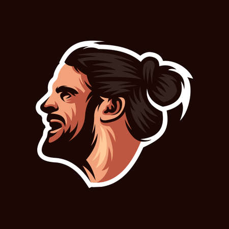 Gentleman Beard Mascot Vector Designのイラスト素材