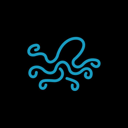 Animal Octopus Line Creative Logo Designのイラスト素材