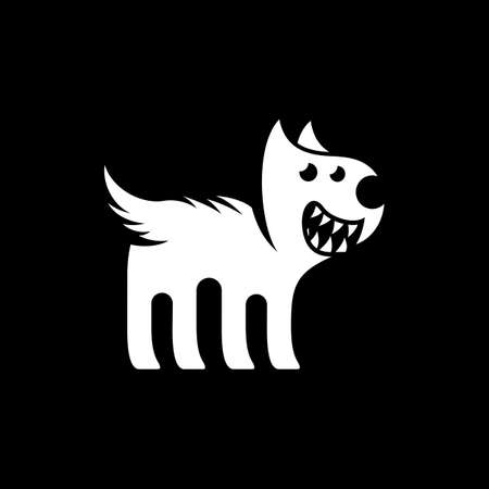Dog Angry Modern Logo Designのイラスト素材