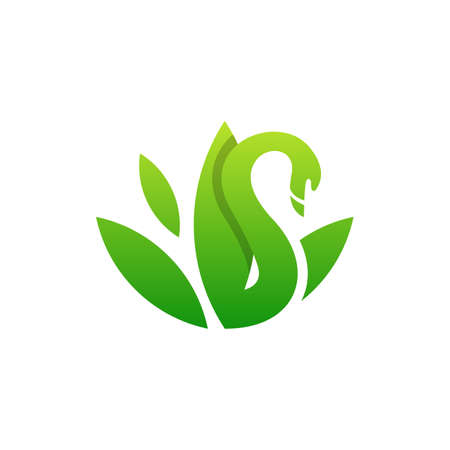 Swan Cannabis Business Logo Designのイラスト素材