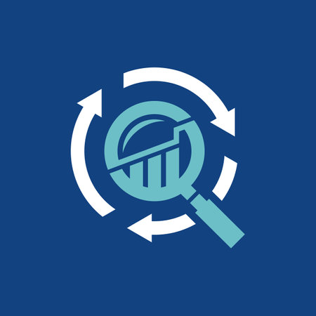 Magnifying Data Arrow Logo Designのイラスト素材