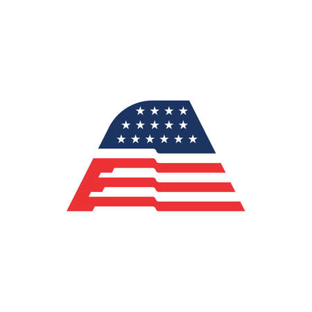 Letter A American Logo Designのイラスト素材