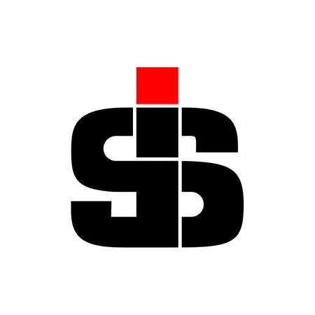 Letter SI Business Logo Designのイラスト素材