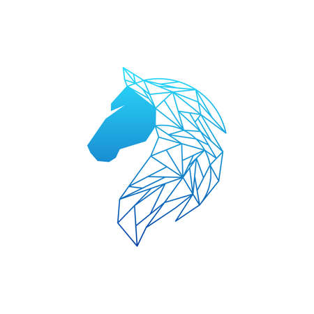 Horse Polygon Geometric Logo Designのイラスト素材