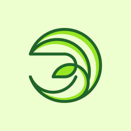 Letter B Leaf Logo Designのイラスト素材