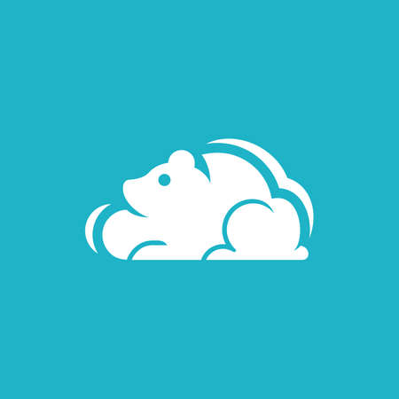 Animal Bear Cloud Logo Designのイラスト素材