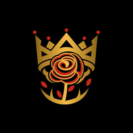 Roses Royal King Logo Designのイラスト素材
