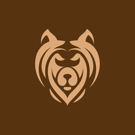 Head Bear Vector Logo Designのイラスト素材