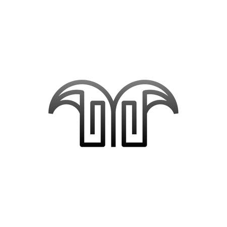 Letter M Eagle Logo Designのイラスト素材