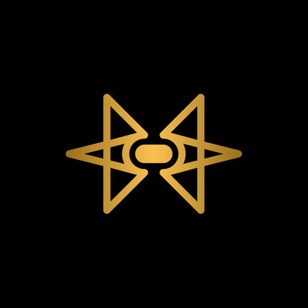 Letter H Star Line Logo Designのイラスト素材