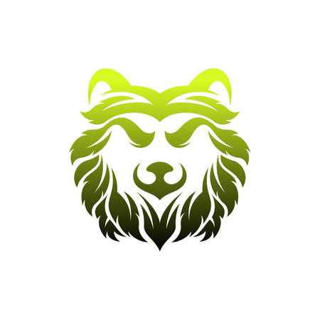 Animal Bear Leaf Nature Logo Designのイラスト素材