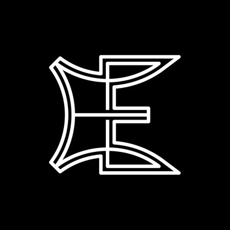 Letter E Line Logo Designのイラスト素材