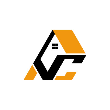 Letter NC Home Logo Designのイラスト素材