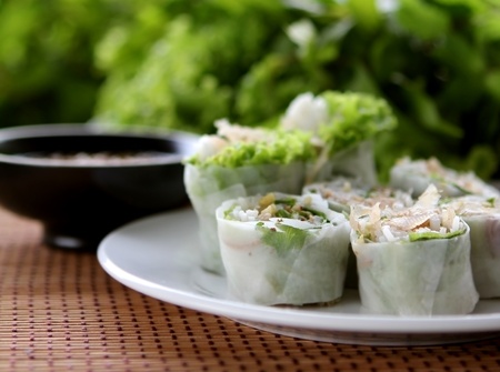 spring rolls with vegetableの写真素材