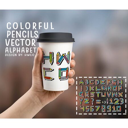 Pencils Colorful Vector Alphabet is a alphabet vector. You can use shadow or not if you use that's vectorのイラスト素材