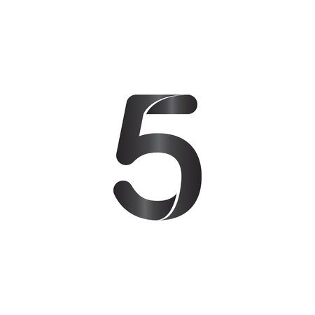 Number 5 logo designのイラスト素材