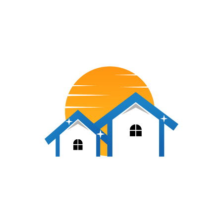 Sunny and clean real estate icon vector illustration.のイラスト素材