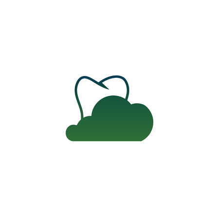 Clean dental tooth logo design templateのイラスト素材