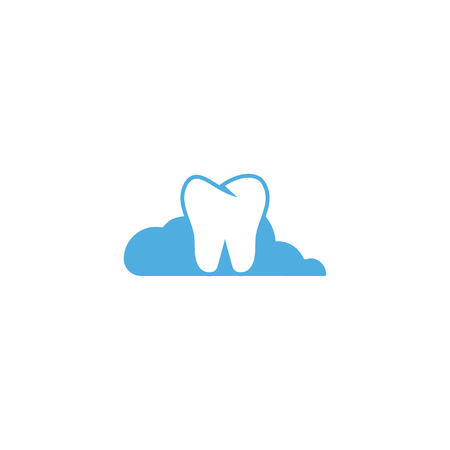 Clean dental tooth logo design templateのイラスト素材
