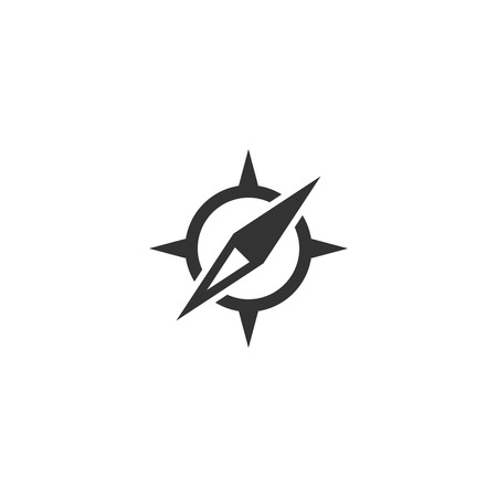 Illustration of compass logo icon design elementのイラスト素材