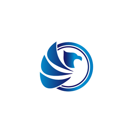 Illustration of elegant eagle logo design template vectorのイラスト素材