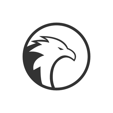 Illustration of circle eagle logo concept vectorのイラスト素材