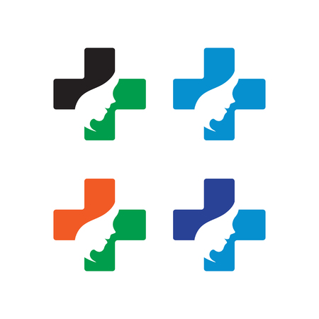 Healthcare cross logo design concept template vectorのイラスト素材