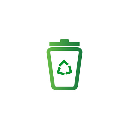 Illustration of trash bin logo design template vectorのイラスト素材