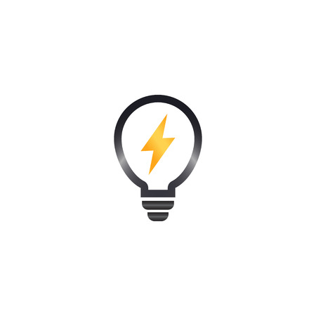 Illustration of abstract bolt lamp logo design templateのイラスト素材