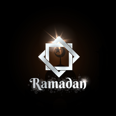 Ramadan kareem illustration graphic design template vectorのイラスト素材
