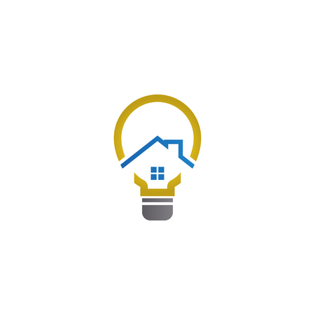 Electric real estate logo icon graphic templateのイラスト素材