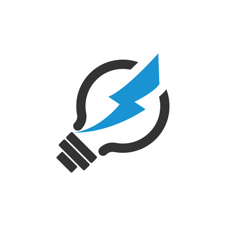 Illustration of lamp with electricity symbol elementのイラスト素材