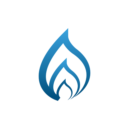 Illustration of blue flames design concept vectorのイラスト素材