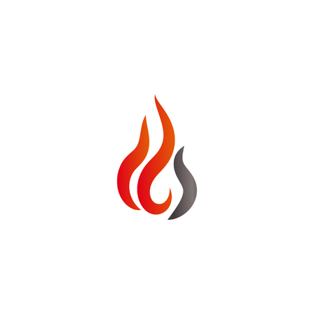 Fire and flames logo icon design template vectorのイラスト素材
