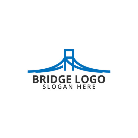 Illustration of bridge logo icon template vector elementのイラスト素材