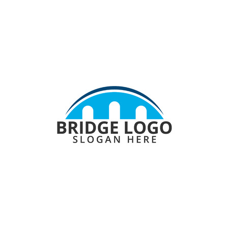 Illustration of bridge logo icon template vector elementのイラスト素材