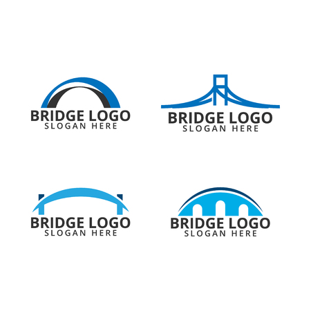 Illustration of bridge logo icon template vector elementのイラスト素材