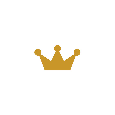 Illustration of gold crown logo icon elementのイラスト素材