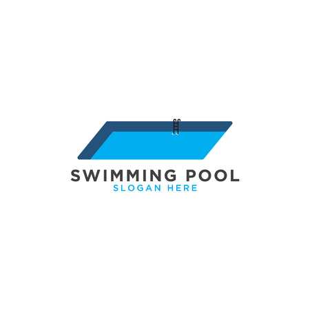 Illustration of swimming pool  icon templateのイラスト素材