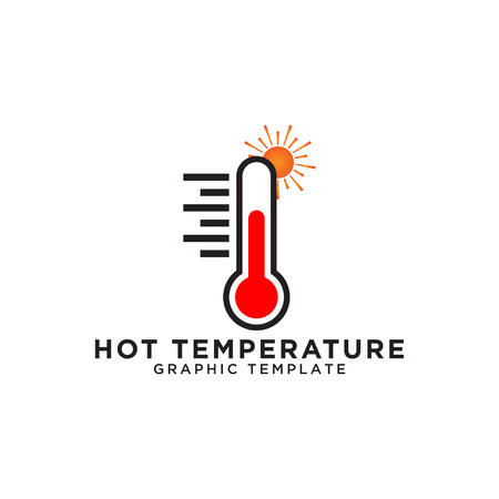 Illustration of thermometer icon design template vectorのイラスト素材