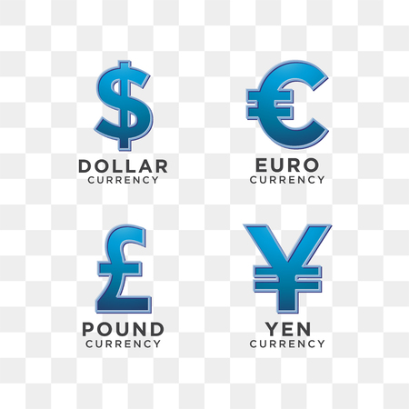 Illustration of currency sign graphic template vectorのイラスト素材