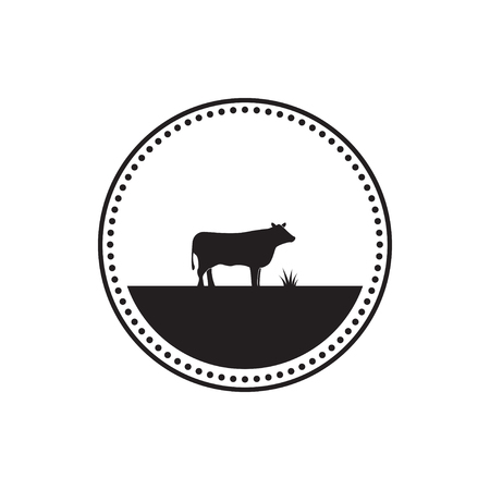 Illustration of cow logo design template vectorのイラスト素材