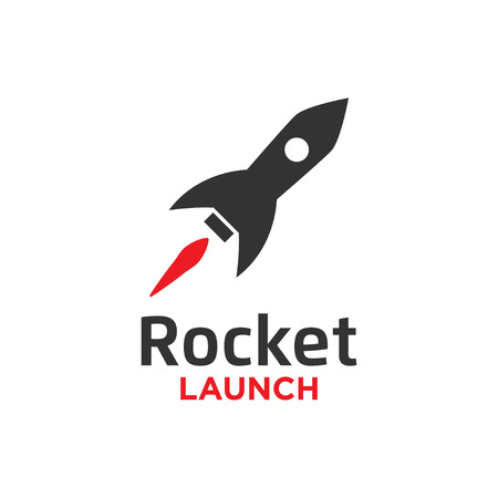 Illustration of rocket launch design template vectorのイラスト素材
