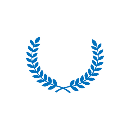 Blue circle wheat symbol design graphic template vectorのイラスト素材