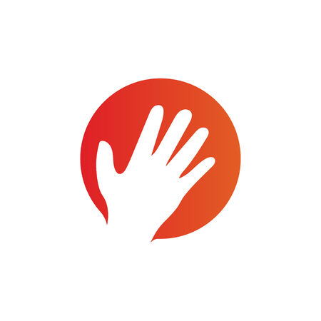 Illustration of hand palm logo icon design template vectorのイラスト素材