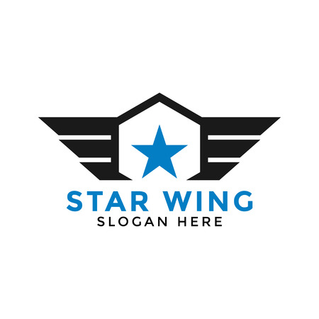 Star wing logo icon design template vectorのイラスト素材