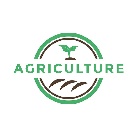 Illustration of agriculture sprout logo icon design template vectorのイラスト素材