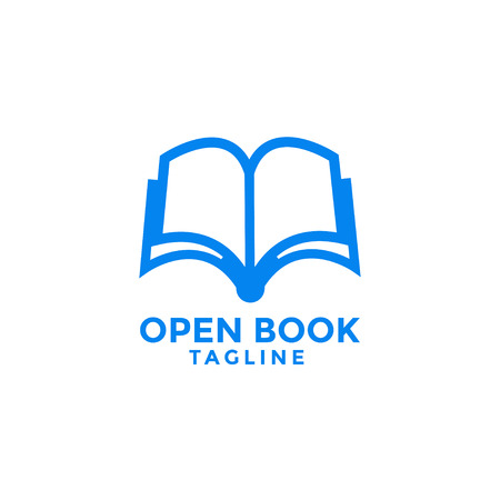 Open book logo icon design illustration templateのイラスト素材