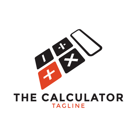 Calculator logo icon design template vectorのイラスト素材