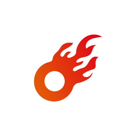 Circle flame graphic design templateのイラスト素材